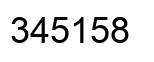 Number 345158 black image
