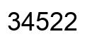 Number 34522 black image