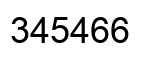 Number 345466 black image