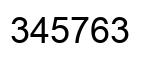 Número 345763 imagen negro