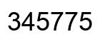 Number 345775 black image