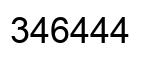 Number 346444 black image