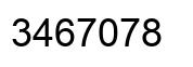 Número 3467078 imagen negro