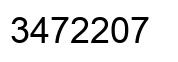 Número 3472207 imagen negro