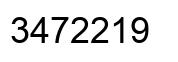 Number 3472219 black image