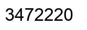 Number 3472220 black image