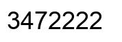 Number 3472222 black image