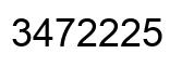 Number 3472225 black image