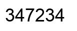 Number 347234 black image