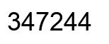 Number 347244 black image