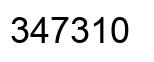 Number 347310 black image