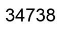 Number 34738 black image