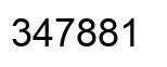 Number 347881 black image
