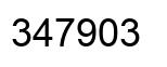 Número 347903 imagen negro