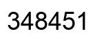 Number 348451 black image