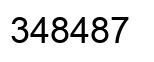 Number 348487 black image