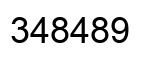 Number 348489 black image