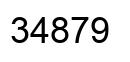 Número 34879 imagen negro