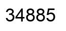 Número 34885 imagen negro