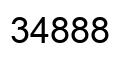 Número 34888 imagen negro