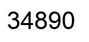 Número 34890 imagen negro