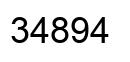 Número 34894 imagen negro