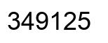Number 349125 black image