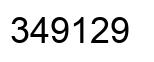 Number 349129 black image