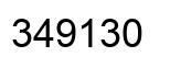 Number 349130 black image
