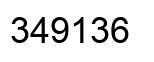 Number 349136 black image