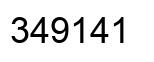 Number 349141 black image