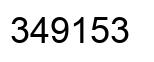 Number 349153 black image