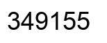 Number 349155 black image