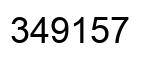 Number 349157 black image