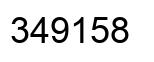 Number 349158 black image