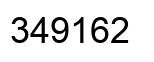 Number 349162 black image