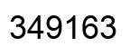 Number 349163 black image
