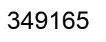 Number 349165 black image