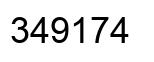 Number 349174 black image