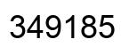 Number 349185 black image