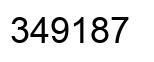 Number 349187 black image