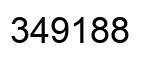 Number 349188 black image
