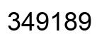 Number 349189 black image
