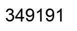 Number 349191 black image