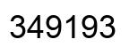Number 349193 black image
