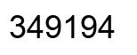 Number 349194 black image