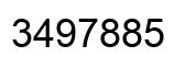 Number 3497885 black image