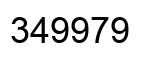 Number 349979 black image