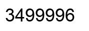 Número 3499996 imagen negro