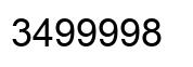 Número 3499998 imagen negro